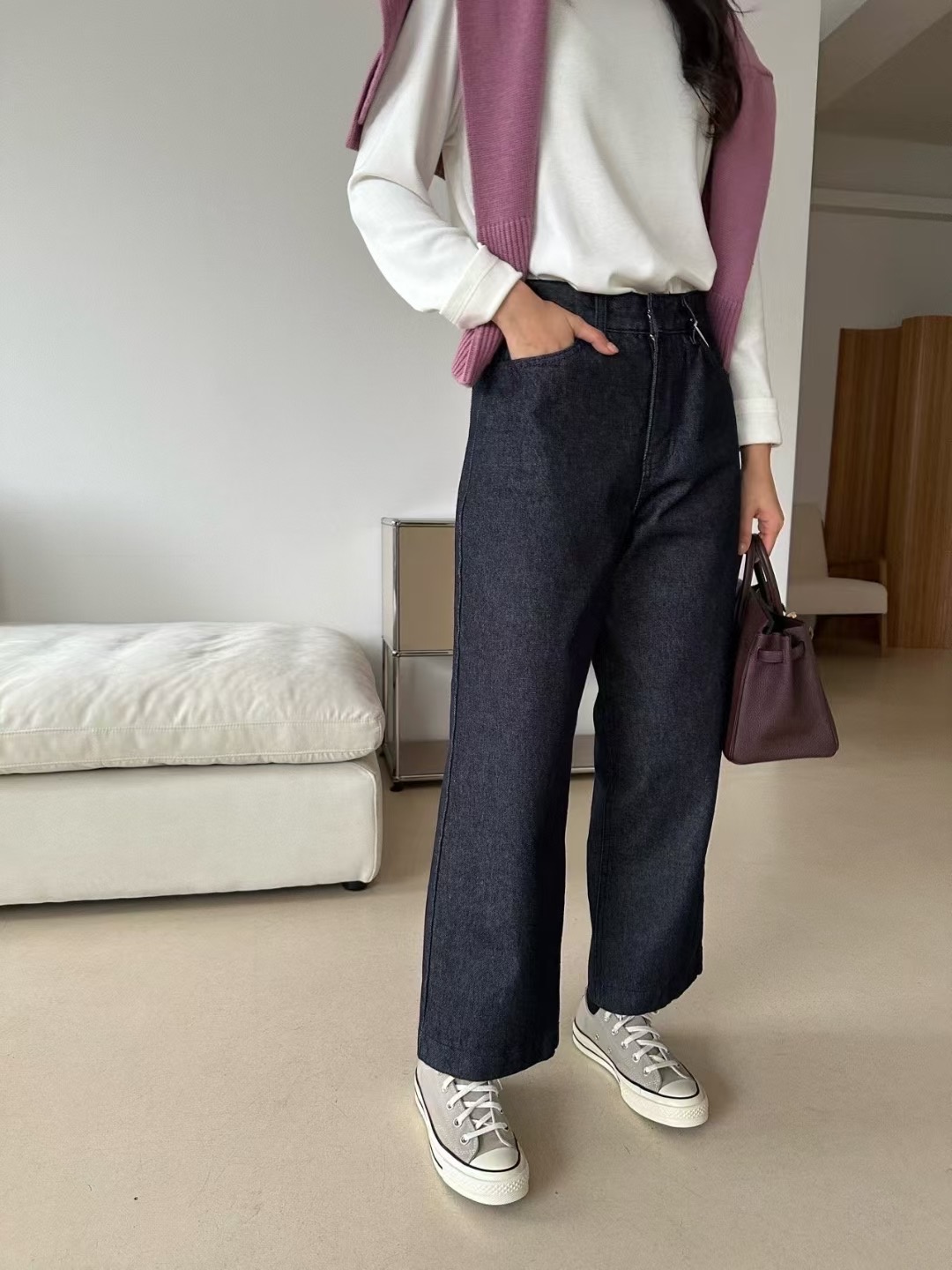 KIND-카인드-OT東大門㊣實拍女士新品25秋冬牛仔褲不褪色KIND-ot牛仔褲圖色1