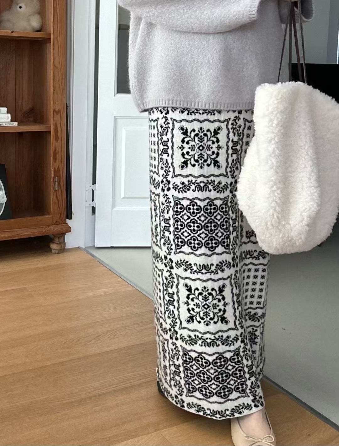 KIND-카인드-OT東大門㊣代購女士新款熱賣職業25秋冬長裙雙層KIND-ot長裙