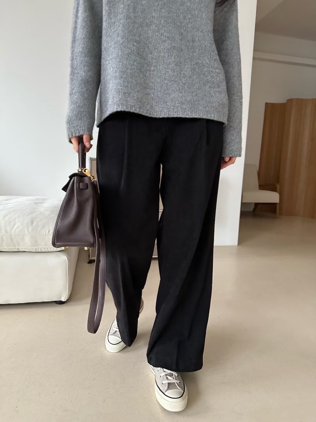 KIND-카인드-OT韓國代購㊣女士新款人氣休閑褲燈芯絨抓絨KIND-ot休閑褲圖色3