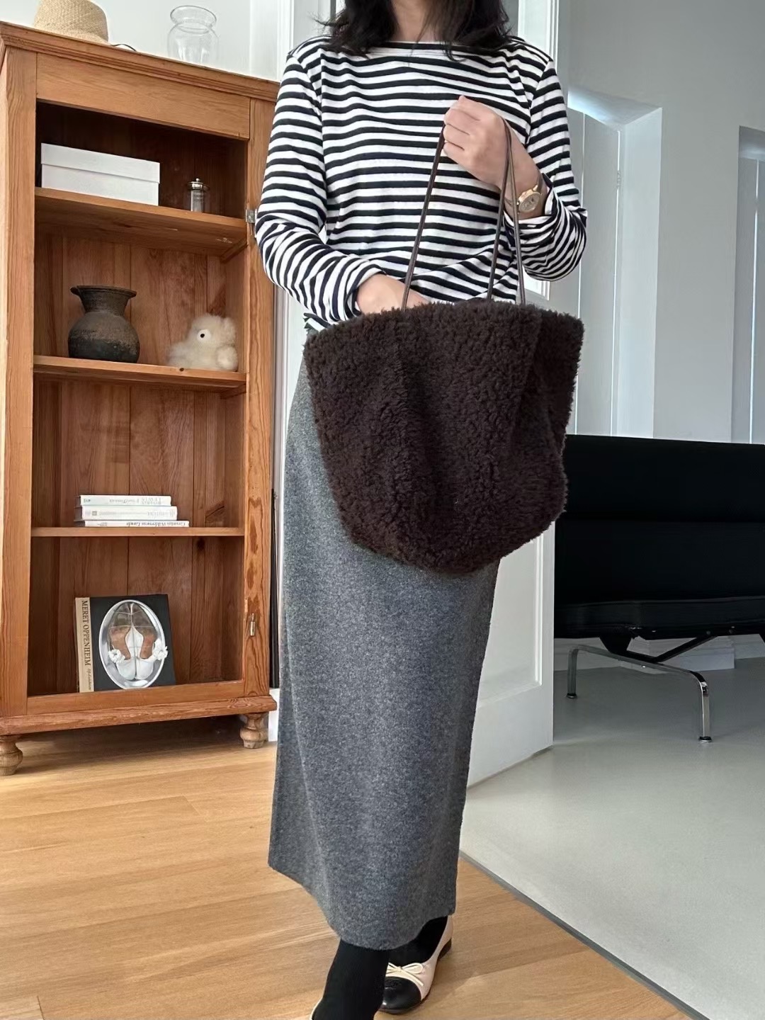 KIND-카인드-OT韓國代購㊣女裝新款真品人氣單肩斜跨包羊毛KIND-ot單肩/斜跨包圖色2