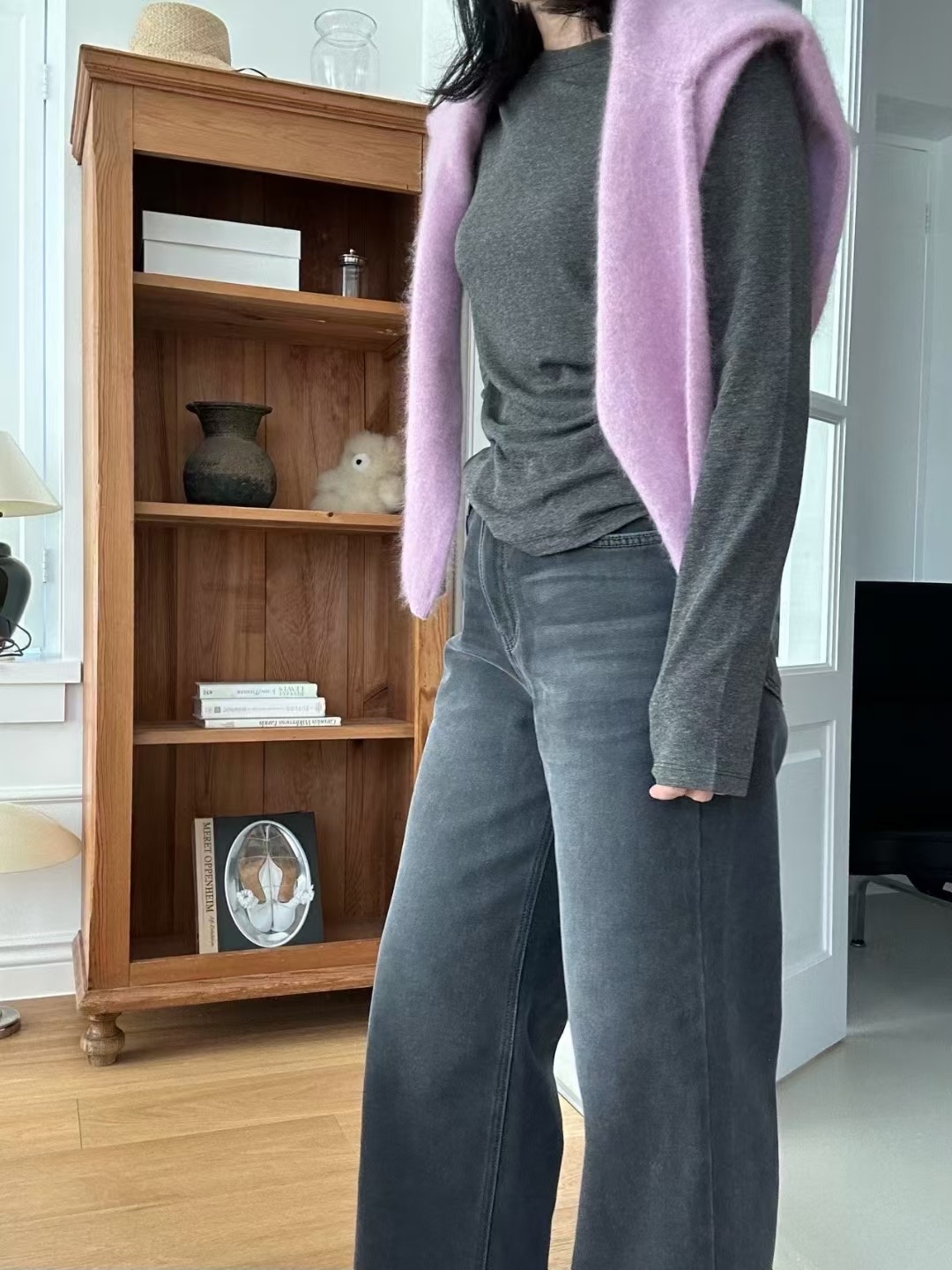 KIND-카인드-OT東大門㊣實拍女裝新款時尚長袖T恤不含披肩KIND-ot長袖T恤