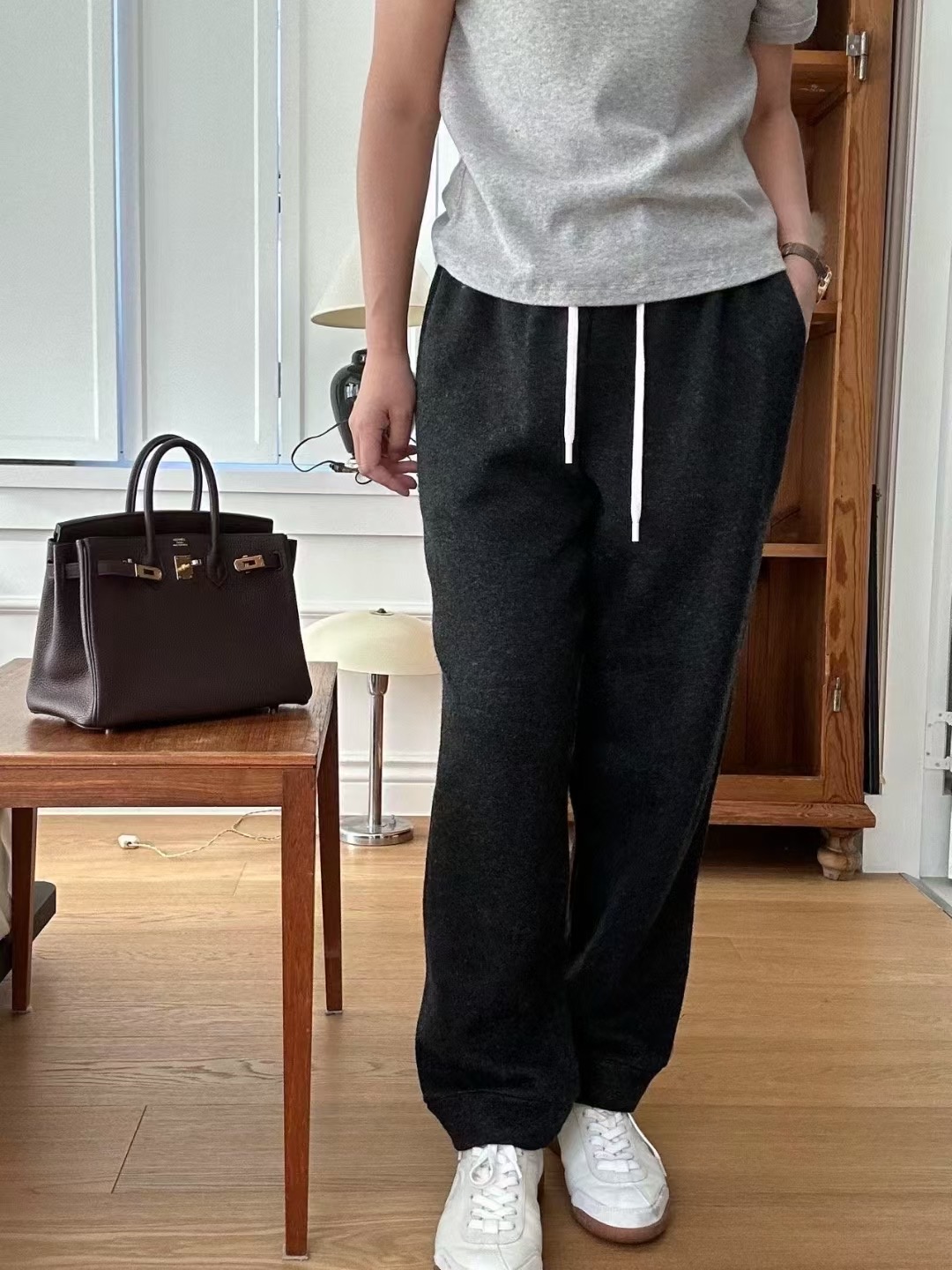 KIND-카인드-OT東大門㊣直郵女士新款時尚休閑休閑褲羊毛KIND-ot休閑褲圖色1