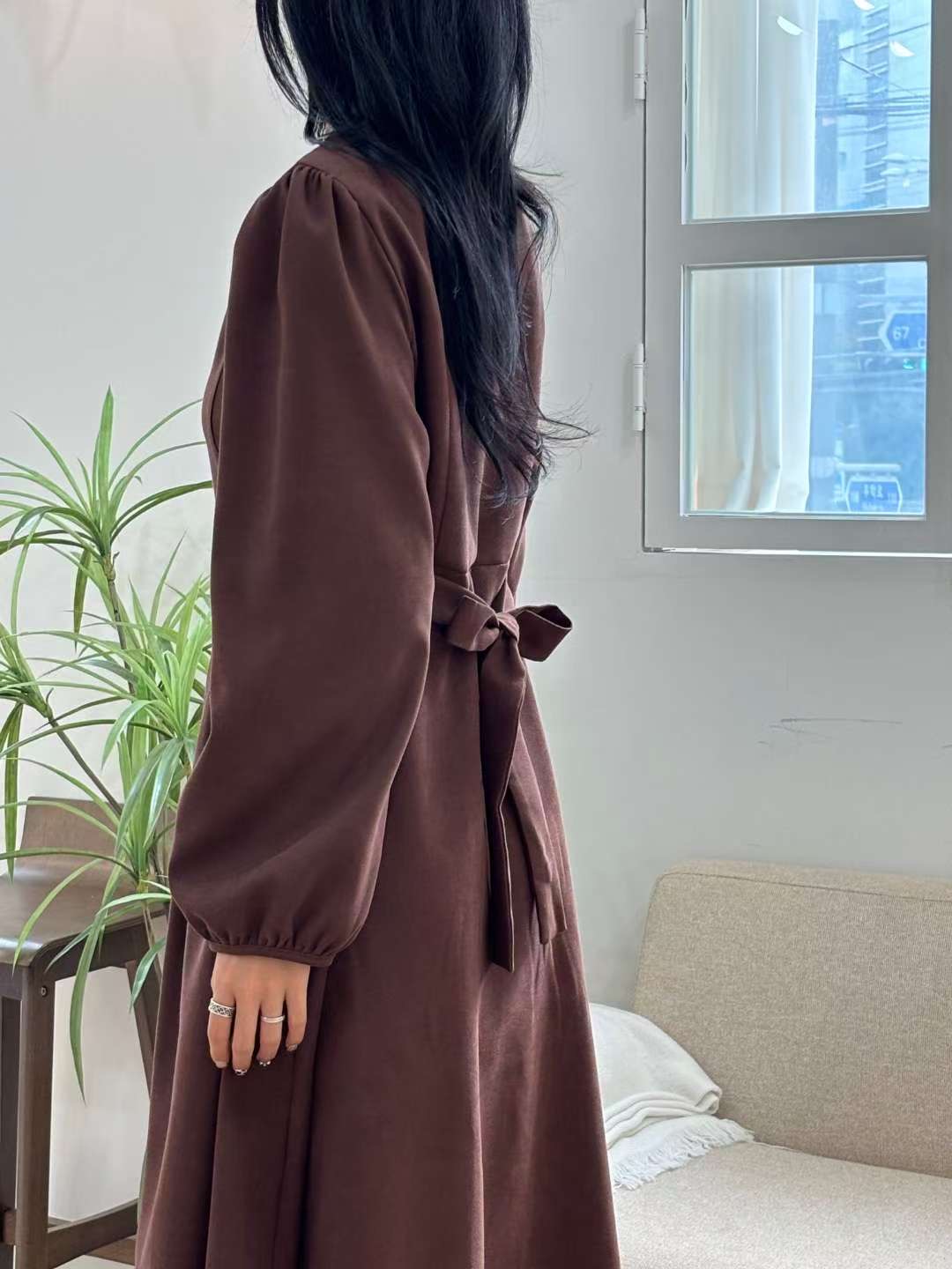 Cream東大門㊣實拍女裝新款25秋冬連衣裙Cream停連衣裙