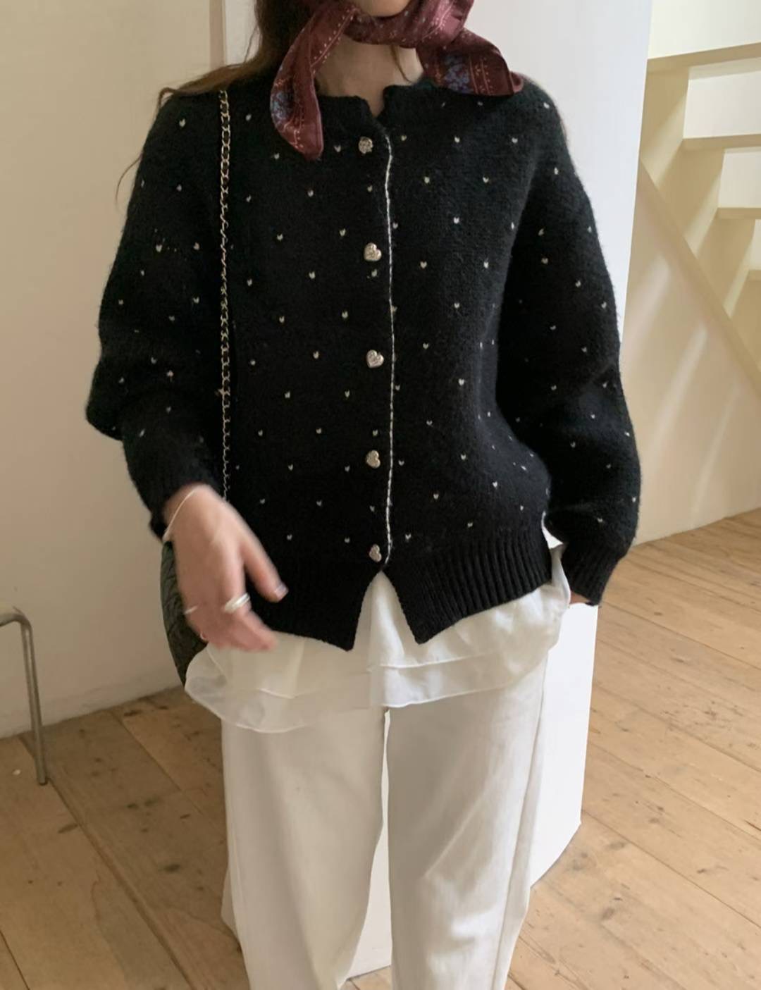 ETEMOY東大門㊣直郵女裝新品休閑時尚真品熱賣人氣針織衫開衫LEHEIM針織衫圖色1