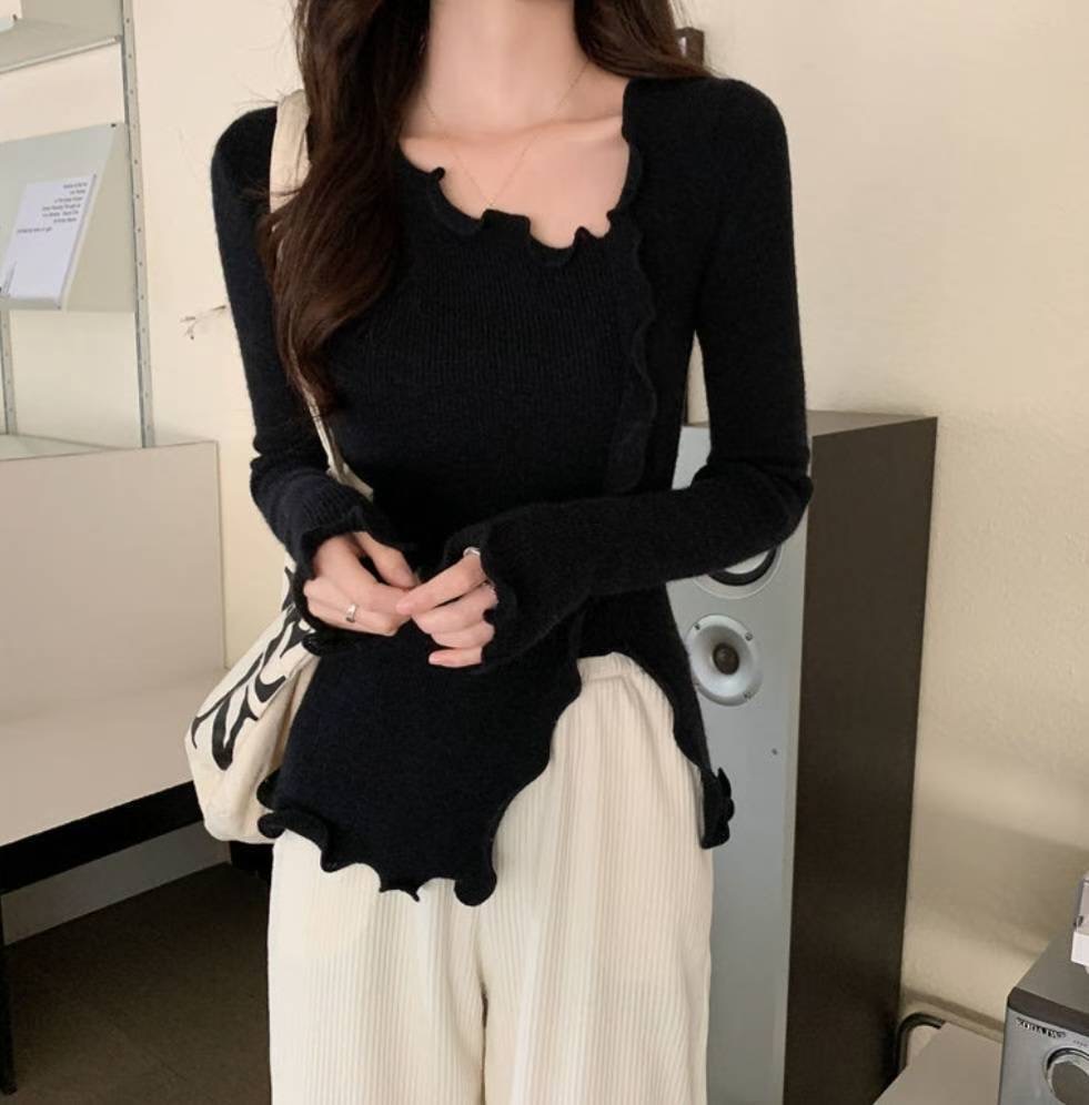 ETEMOY東大門㊣直郵女士新品推薦人氣真品職業時尚休閑針織衫LEHEIM針織衫圖色2