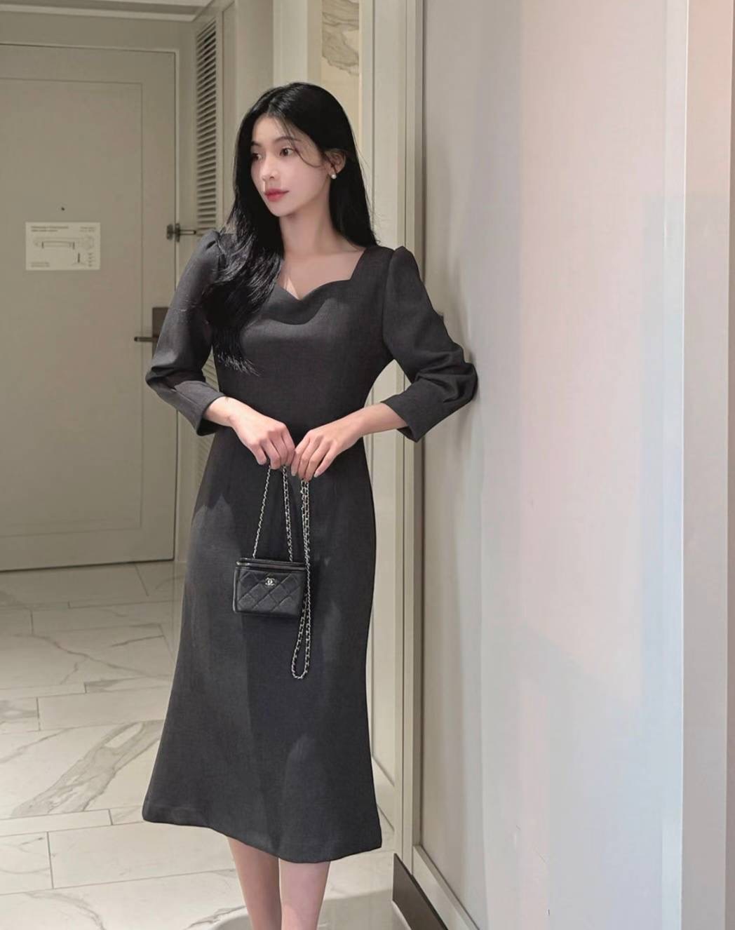 ETEMOY東大門㊣代購女士新款職業休閑推薦25秋冬真品連衣裙LEHEIM連衣裙