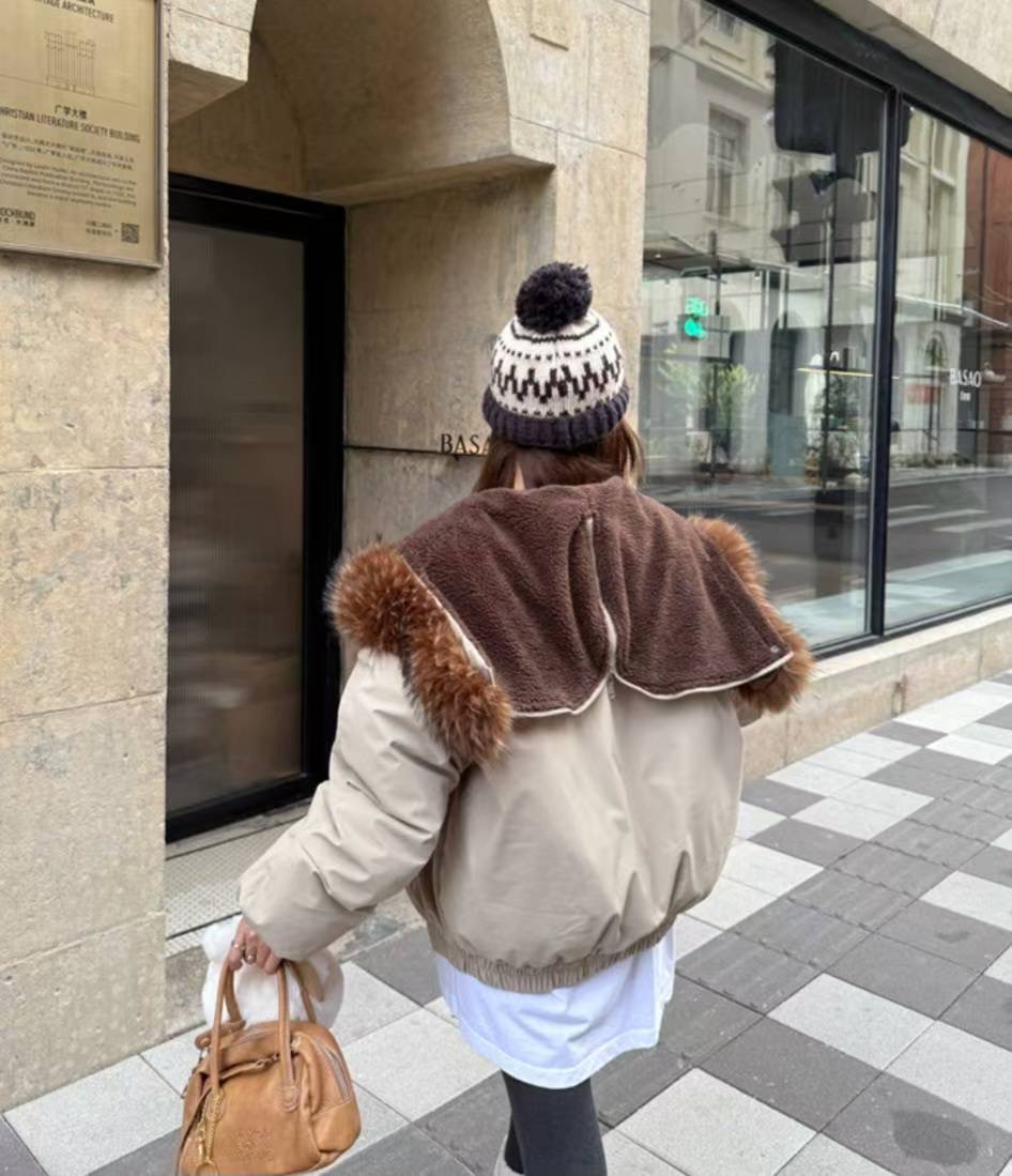 ETEMOY東大門㊣實拍女士新款真品25秋冬時尚職業短款棉服絲絨LEHEIM短款棉服