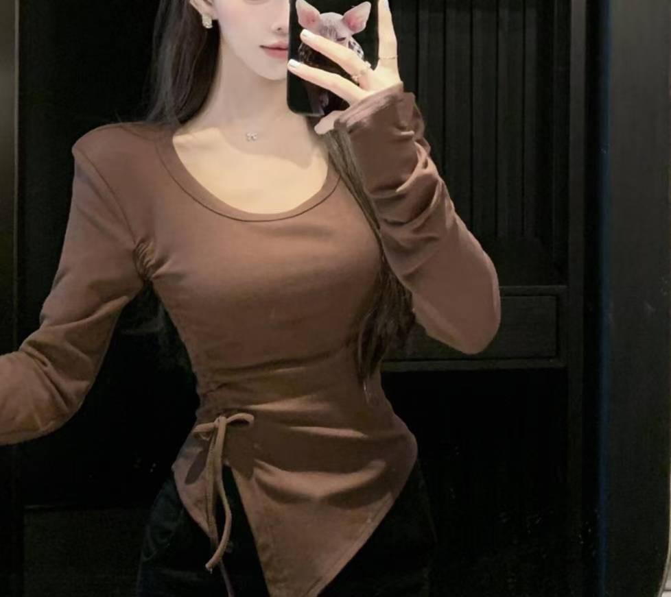 ETEMOY韓國直郵㊣女士新款推薦熱賣時尚休閑25秋冬真品長袖T恤LEHEIM長袖T恤圖色2