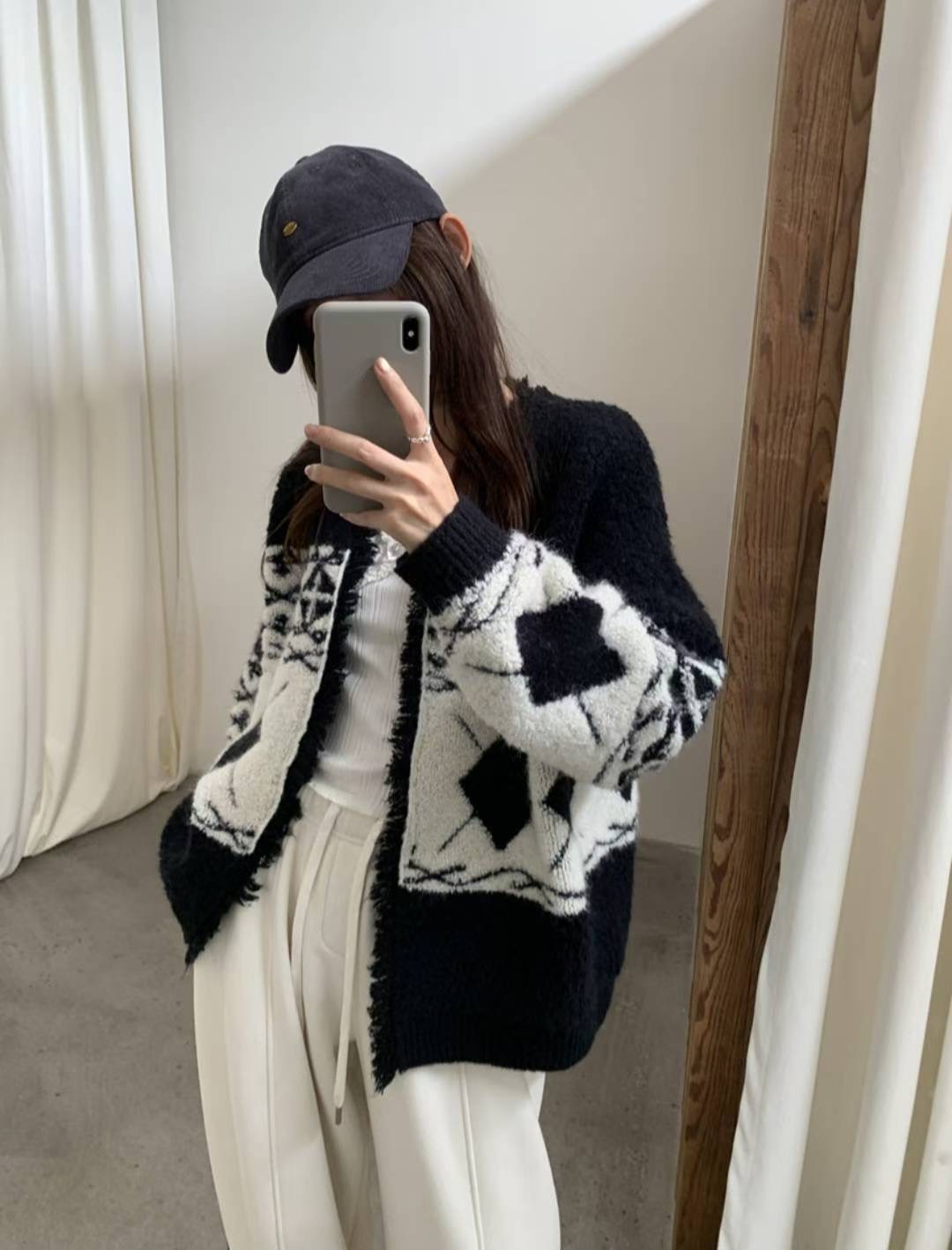 ETEMOY東大門㊣直郵女士新款職業時尚人氣熱賣真品針織衫開衫LEHEIM針織衫