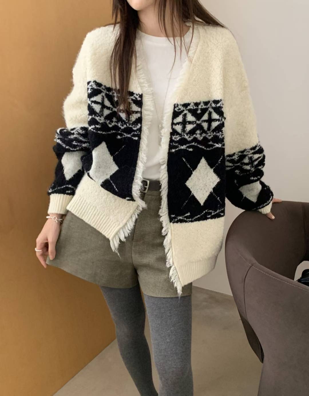 ETEMOY東大門㊣直郵女士新款職業時尚人氣熱賣真品針織衫開衫LEHEIM針織衫圖色2