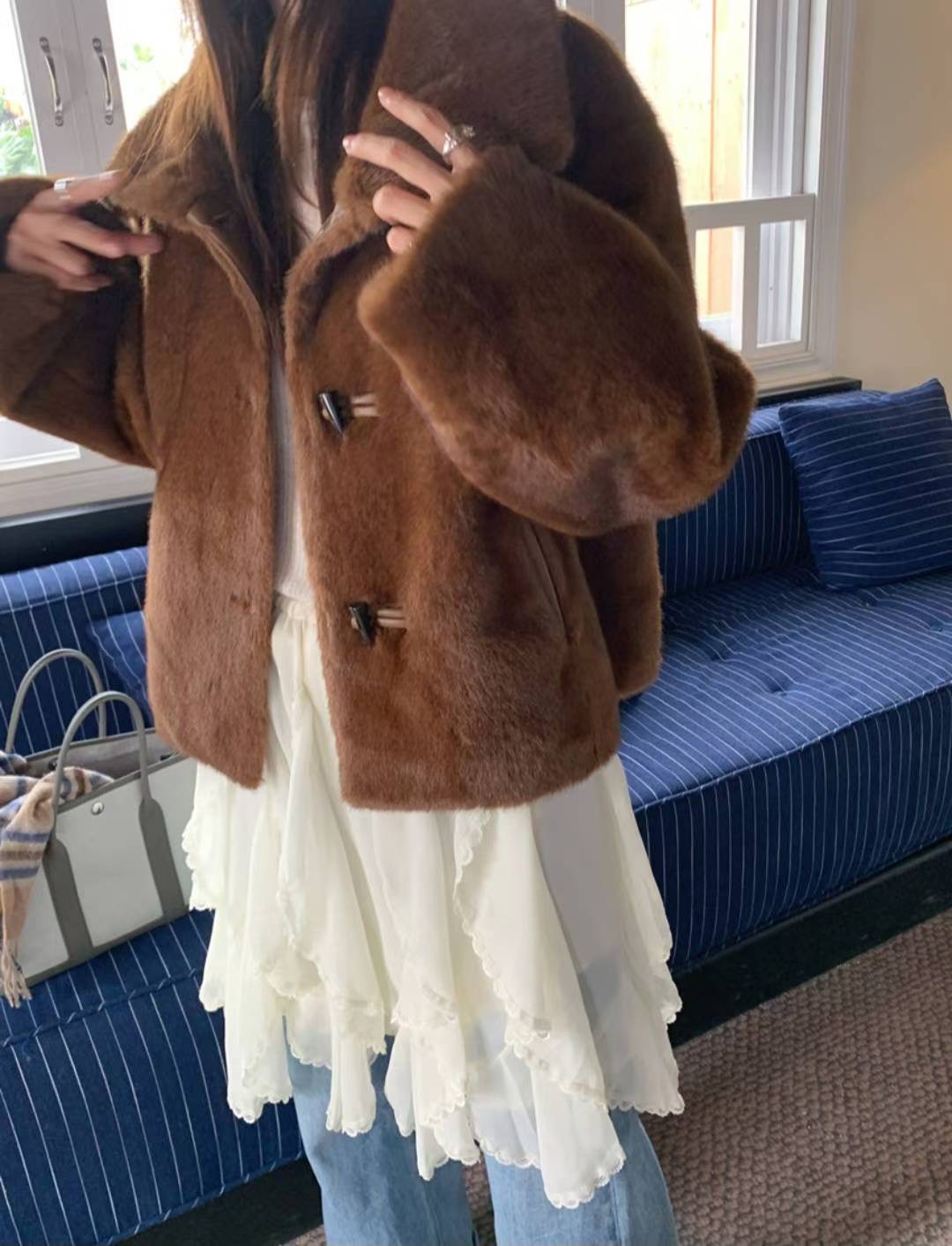 ETEMOY東大門㊣直郵女士新品推薦休閑25秋冬時尚職業短款大衣LEHEIM短款大衣圖色2