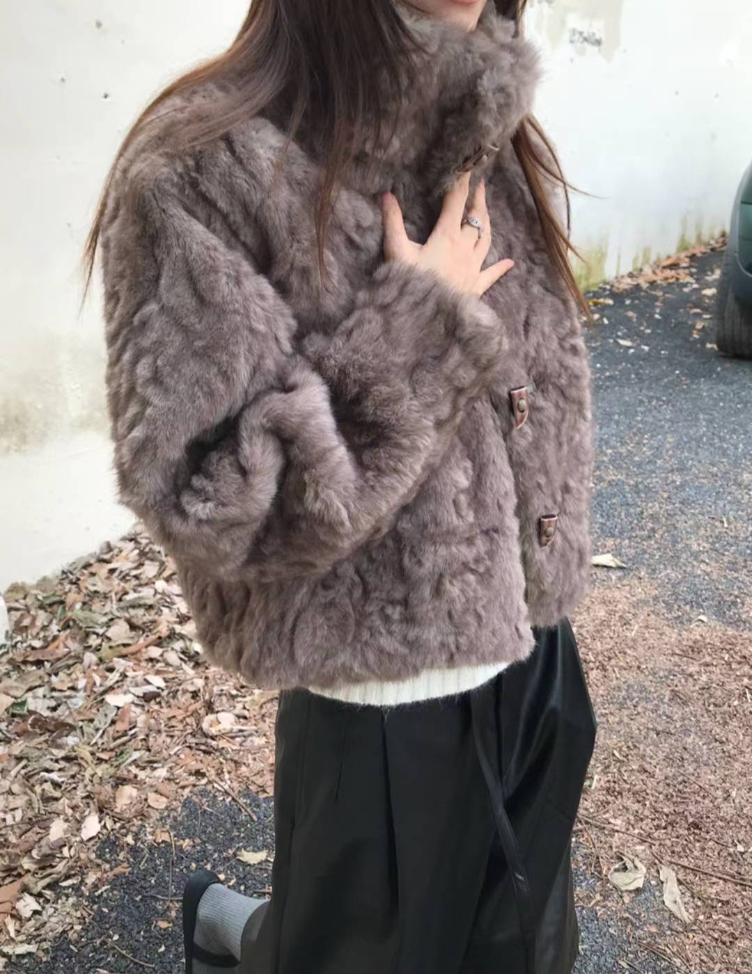 ETEMOY東大門㊣直郵女士新款熱賣職業真品時尚25秋冬夾克皮草LEHEIM夾克圖色1