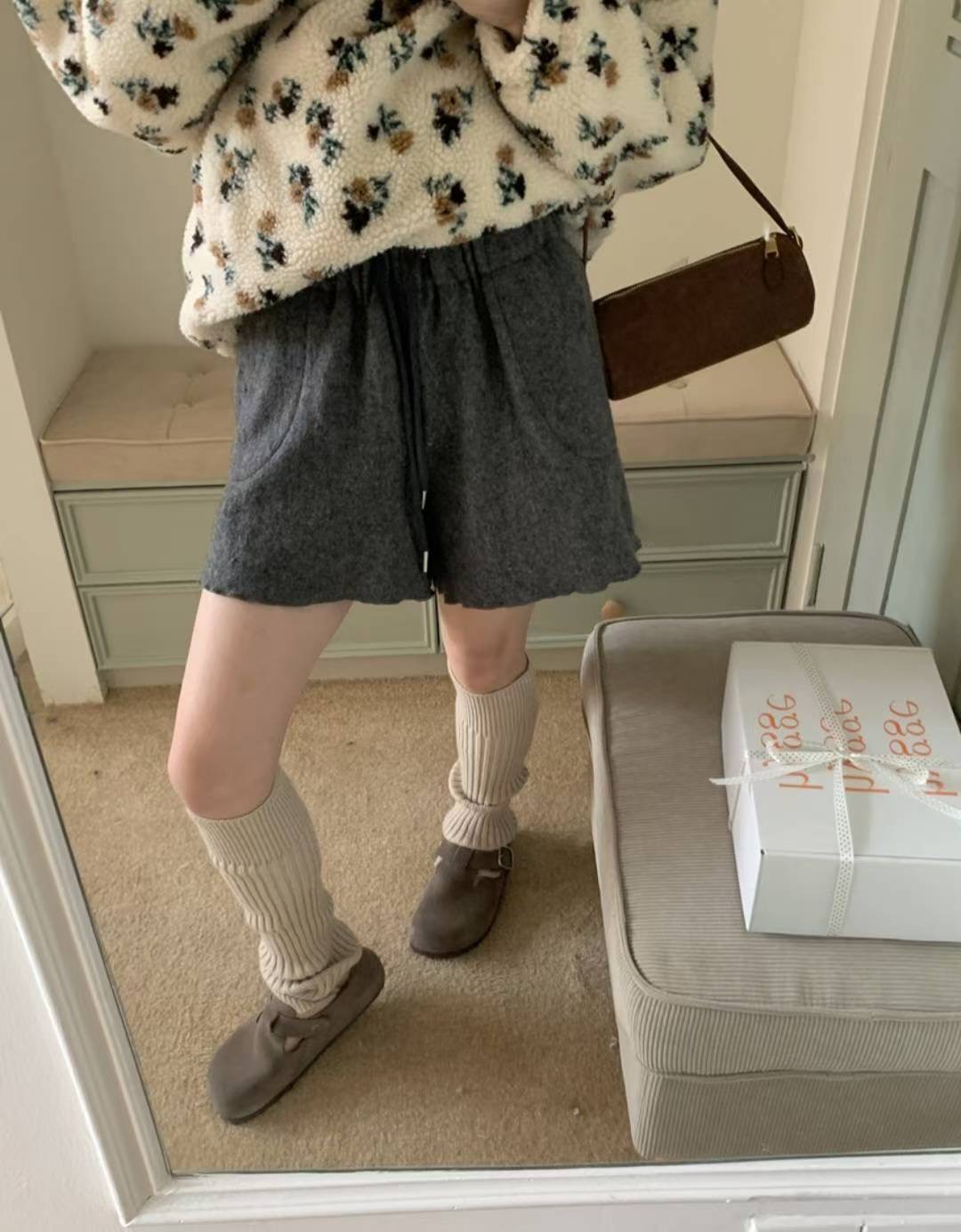 ETEMOY韓國代購㊣女士新款時尚推薦職業熱賣25秋冬休閑短褲LEHEIM短褲圖色2