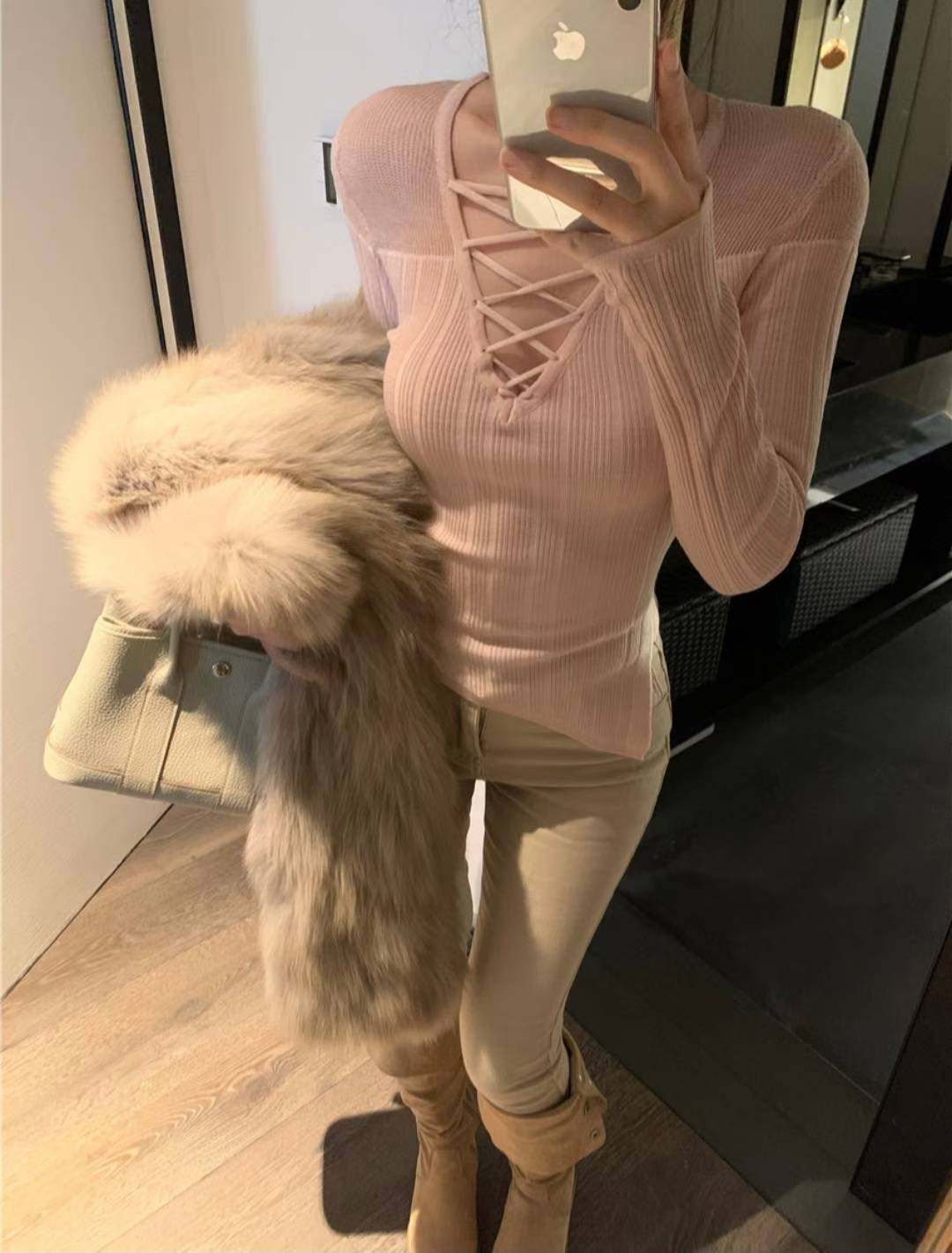 ETEMOY韓國代購㊣女裝新品休閑時尚推薦熱賣人氣25秋冬針織衫LEHEIM針織衫圖色1