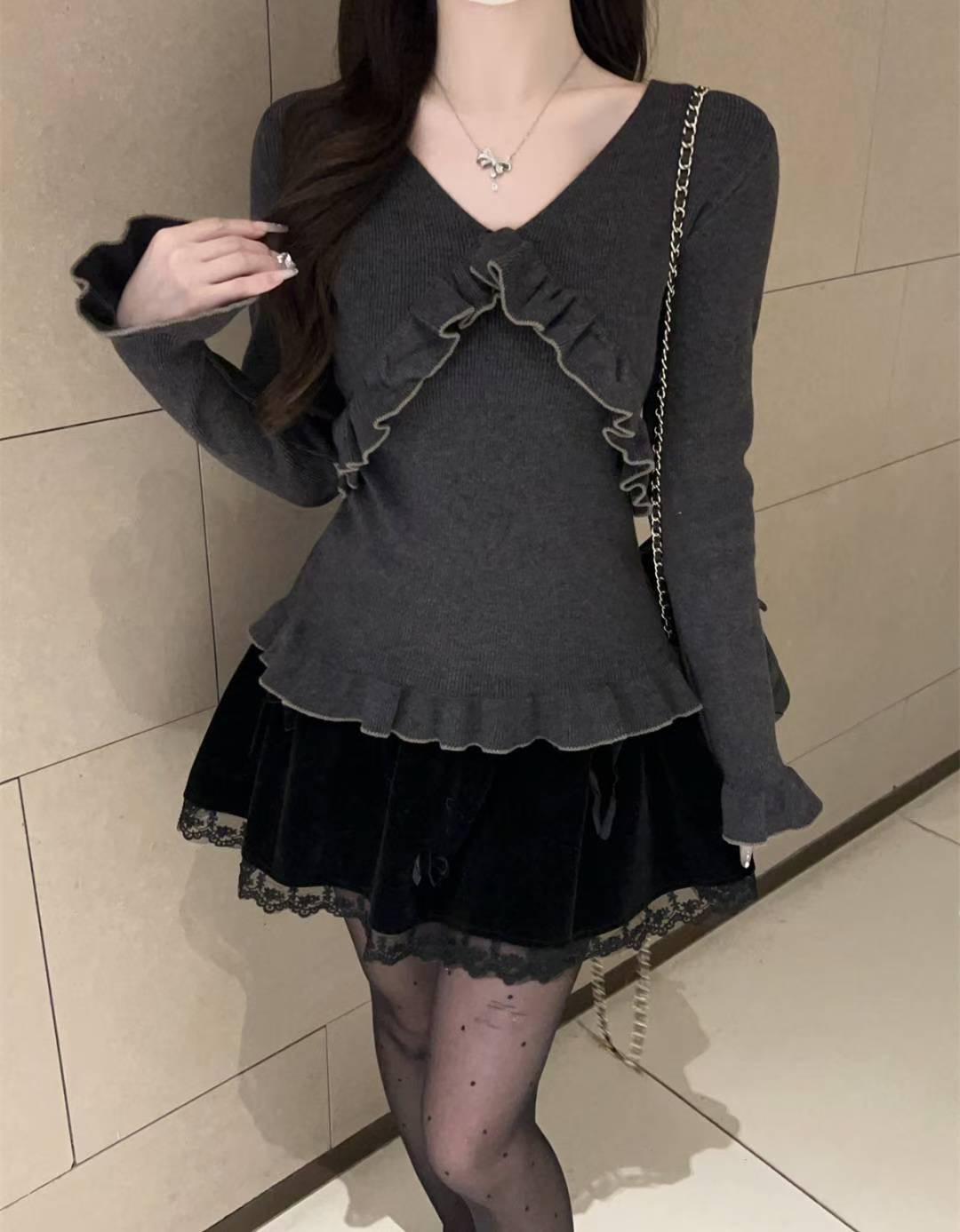 ETEMOY韓國直郵㊣女裝新款人氣25秋冬時尚真品休閑職業針織衫LEHEIM針織衫圖色3