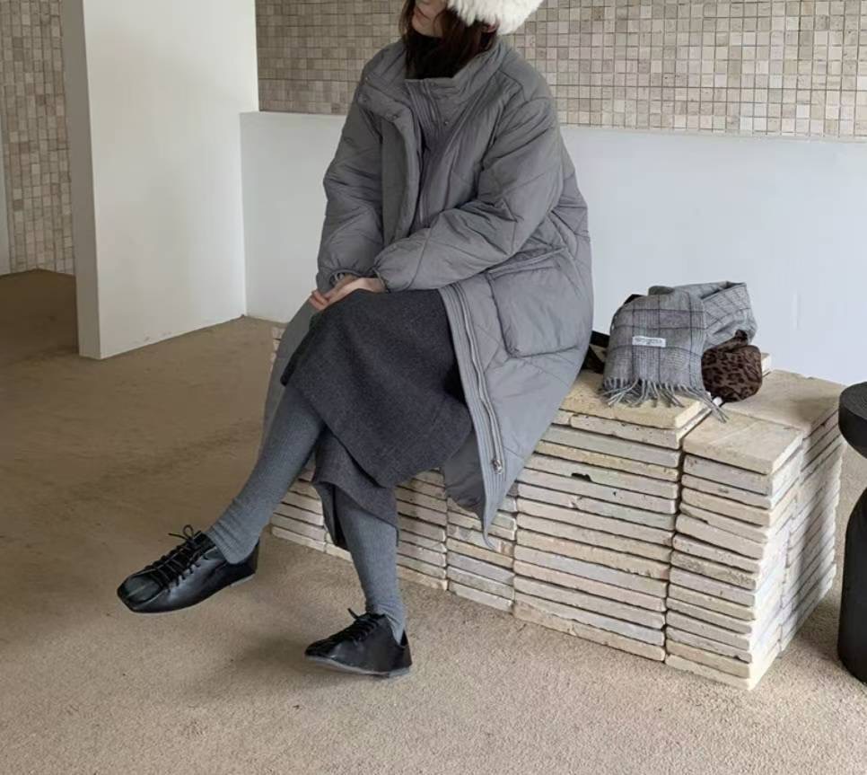 ETEMOY東大門㊣代購女士新款時尚25秋冬推薦人氣真品長款棉服LEHEIM長款棉服