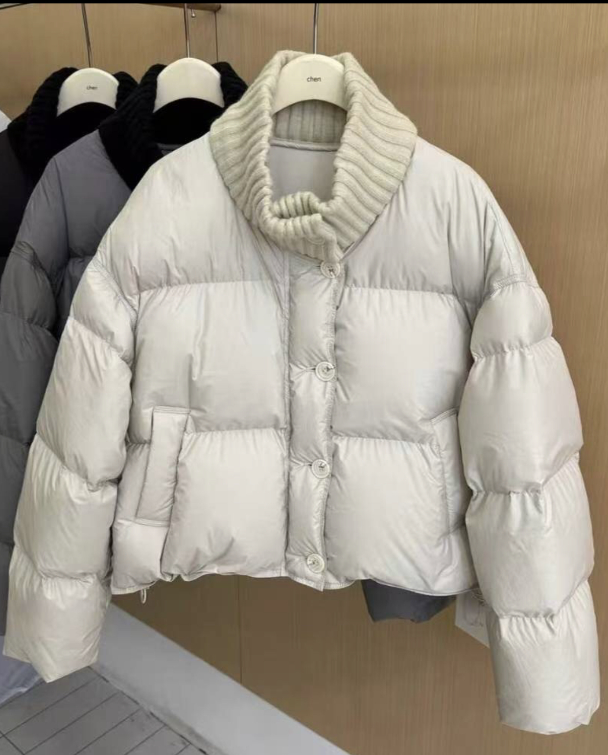 ETEMOY東大門㊣直郵女裝新款職業休閑熱賣真品25秋冬短款棉服LEHEIM短款棉服圖色3