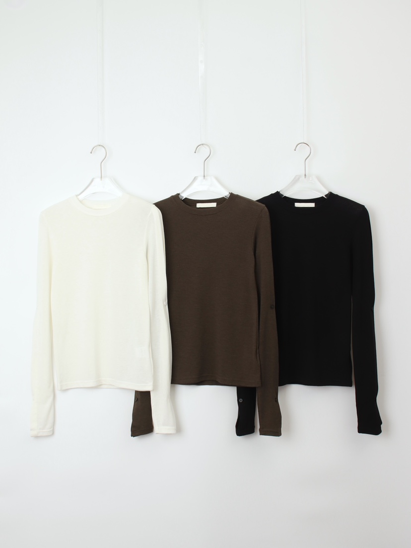 CCW韓國代購㊣女裝新品25秋冬職業休閑時尚推薦熱賣長袖T恤CCW--NYUNYU長袖T恤