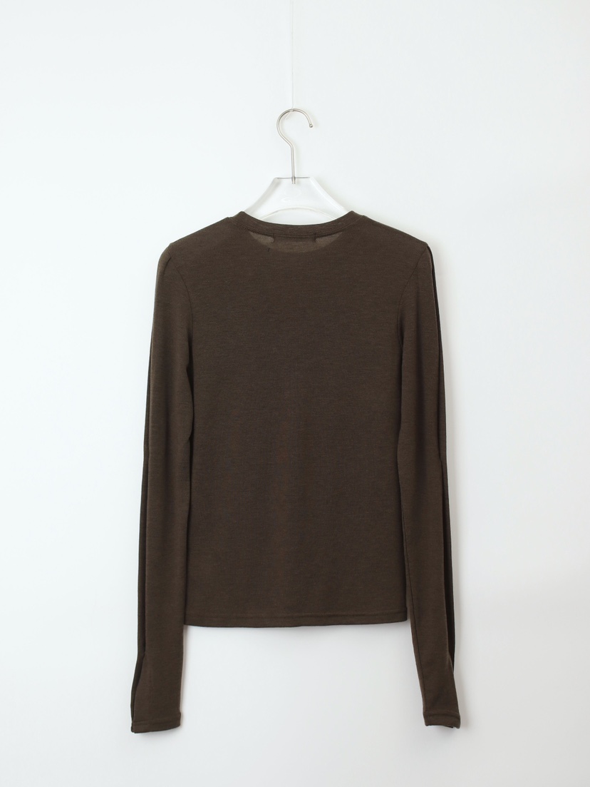 CCW韓國代購㊣女裝新品25秋冬職業休閑時尚推薦熱賣長袖T恤CCW--NYUNYU長袖T恤