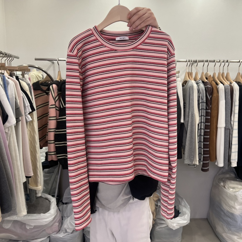 LELEN東大門㊣代購女裝新款時尚人氣休閑推薦真品熱賣長袖T恤LELEN長袖T恤圖色3