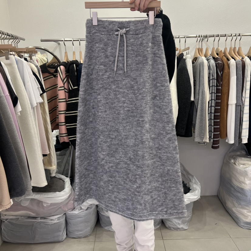 LELEN東大門㊣實拍女裝新品時尚人氣25秋冬半身裙中短裙羊毛LELEN半身裙/中短裙圖色3