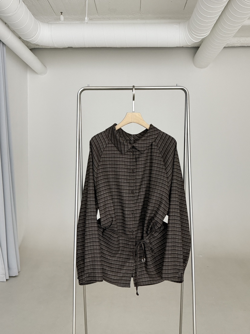 SANTAL韓國代購㊣女裝新款推薦休閑職業人氣25秋冬襯衫蕾絲衫SANTAL襯衫/蕾絲衫圖色2