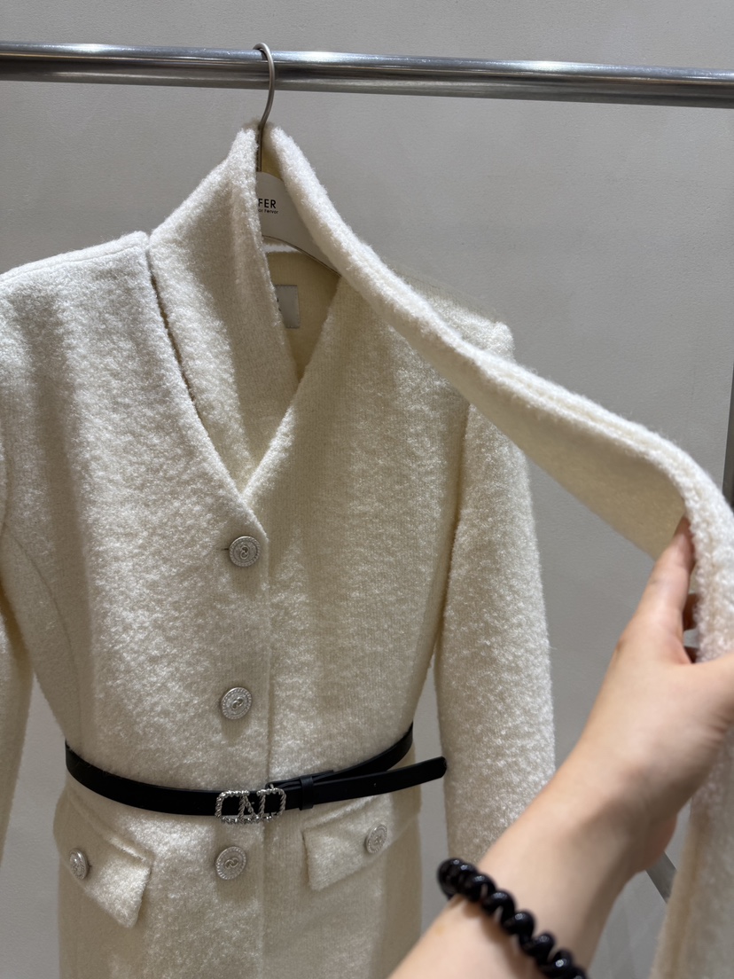 FEFFER東大門㊣實拍女裝新款職業人氣夾克含腰帶含圍巾羊毛FEFFER夾克