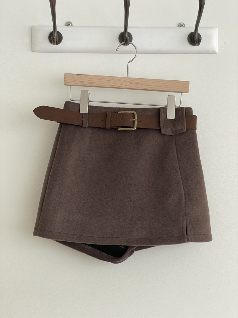 JOURNEY東大門㊣實拍女裝新品真品休閑25秋冬人氣裙褲含腰帶JOURNEY裙褲圖色2