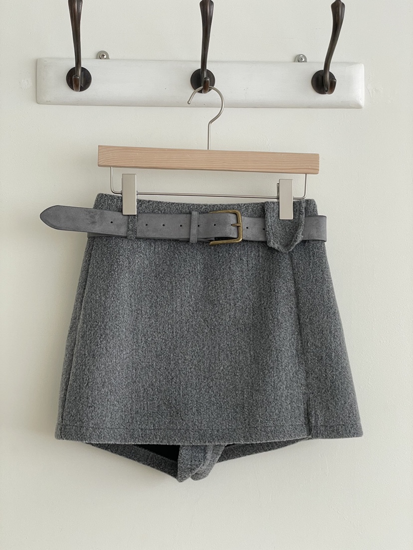 JOURNEY東大門㊣實拍女裝新品真品休閑25秋冬人氣裙褲含腰帶JOURNEY裙褲圖色3