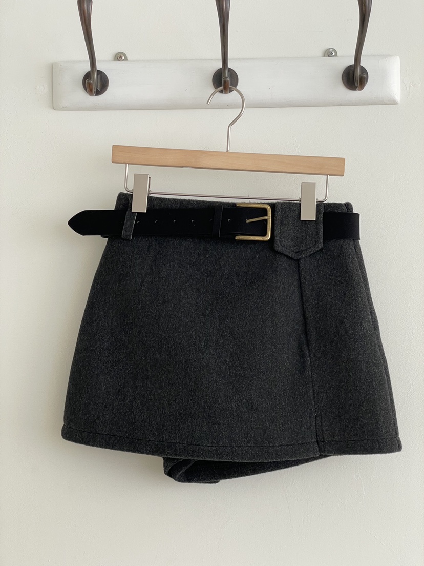 JOURNEY東大門㊣實拍女裝新品真品休閑25秋冬人氣裙褲含腰帶JOURNEY裙褲圖色4