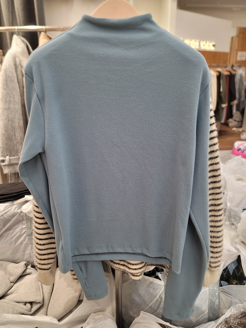 MADEMOISELL東大門㊣代購女裝新款推薦25秋冬長袖T恤Sale褶皺MADEMOISELL長袖T恤