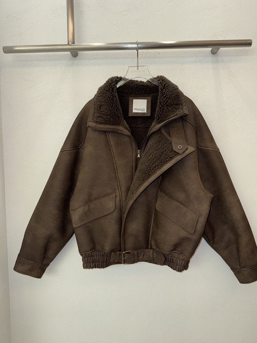 MOST OF ALL U韓國代購㊣女士新品時尚真品休閑夾克羊毛MOST OF ALL U夾克圖色2