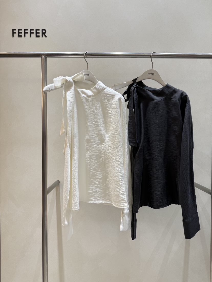 FEFFER韓國代購㊣女士新款休閑25秋冬職業熱賣人氣襯衫蕾絲衫FEFFER襯衫/蕾絲衫