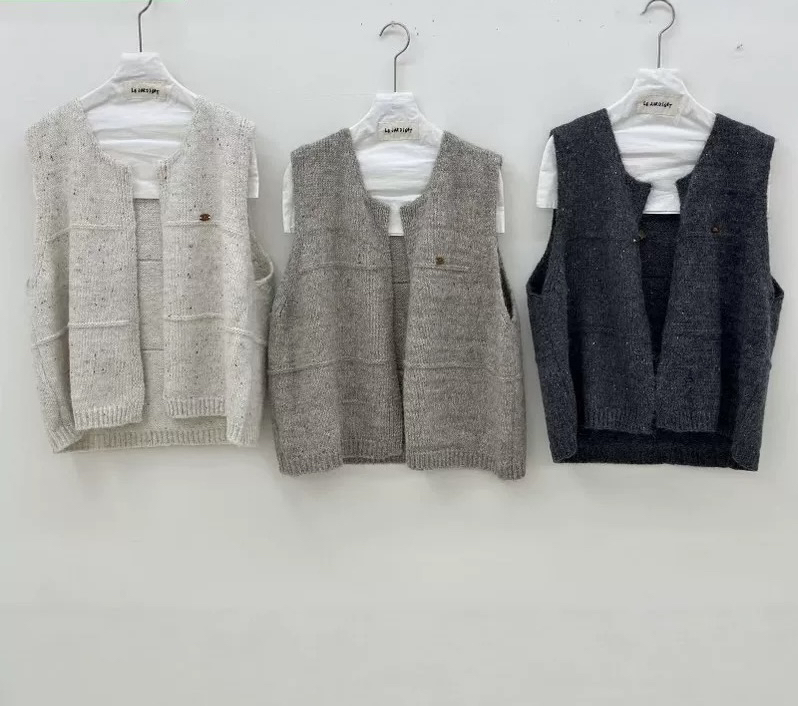 LE JARDINET韓國代購㊣女士新款推薦休閑25秋冬人氣馬甲開衫LE JARDINET馬甲