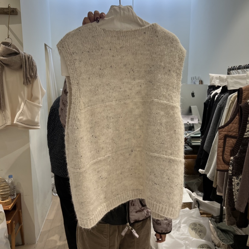 LE JARDINET韓國代購㊣女士新款推薦休閑25秋冬人氣馬甲開衫LE JARDINET馬甲