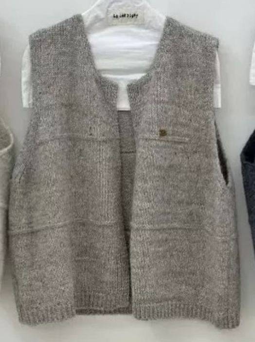 LE JARDINET韓國代購㊣女士新款推薦休閑25秋冬人氣馬甲開衫LE JARDINET馬甲圖色2