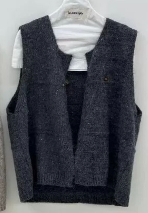 LE JARDINET韓國代購㊣女士新款推薦休閑25秋冬人氣馬甲開衫LE JARDINET馬甲圖色3