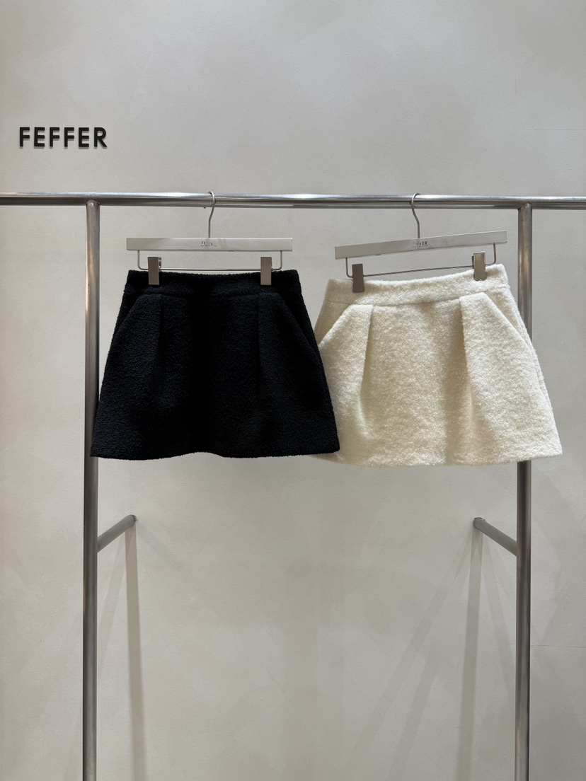 FEFFER東大門㊣實拍女裝新款熱賣休閑時尚真品職業短裙羊毛FEFFER短裙