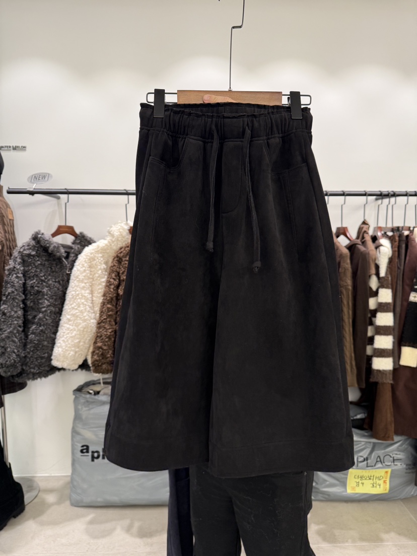 WATERMELON韓國代購㊣女裝新品時尚真品熱賣推薦休閑褲天鵝絨WATER MELON休閑褲圖色3
