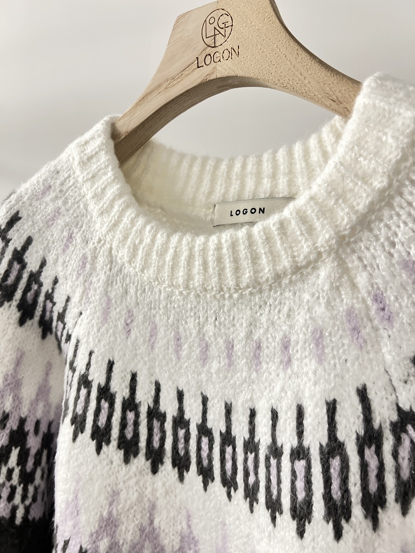 LOGON韓國直郵㊣女裝新品時尚職業休閑熱賣推薦25秋冬人氣毛衣LOGON毛衣