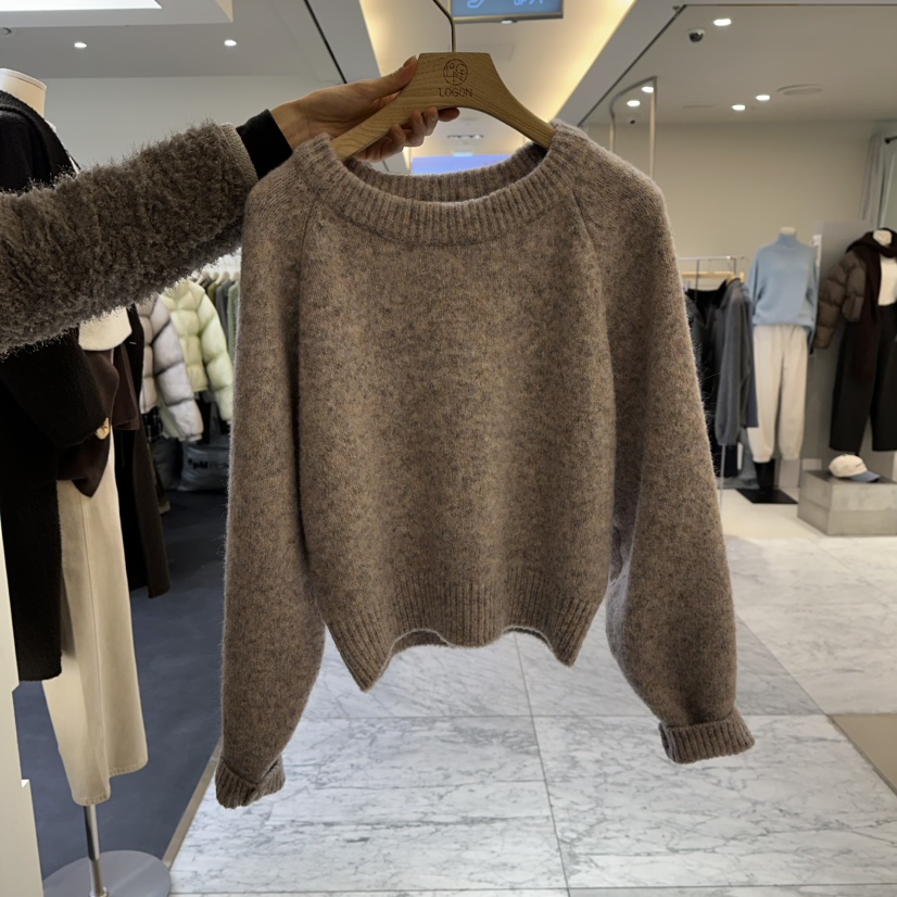 LOGON東大門㊣實拍女裝新款25秋冬職業人氣休閑毛衣不含內搭LOGON毛衣圖色2