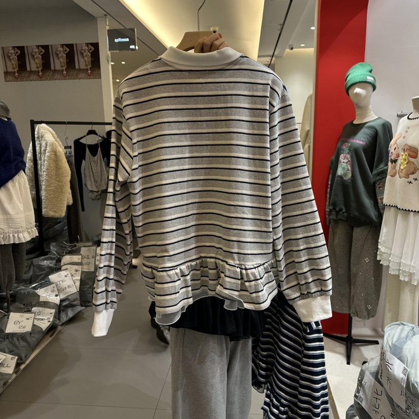 MINI UNNI韓國代購㊣女士新款人氣職業推薦時尚熱賣長袖T恤MINI UNNI長袖T恤