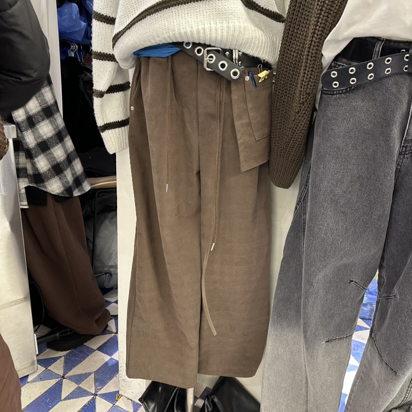 AMOUR韓國代購㊣女士新款熱賣推薦休閑時尚人氣職業休閑褲口袋AMOUR休閑褲圖色2