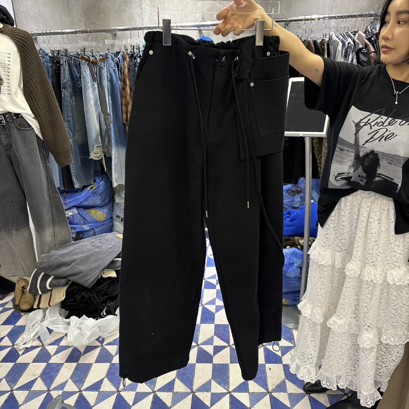 AMOUR韓國代購㊣女士新款熱賣推薦休閑時尚人氣職業休閑褲口袋AMOUR休閑褲圖色3