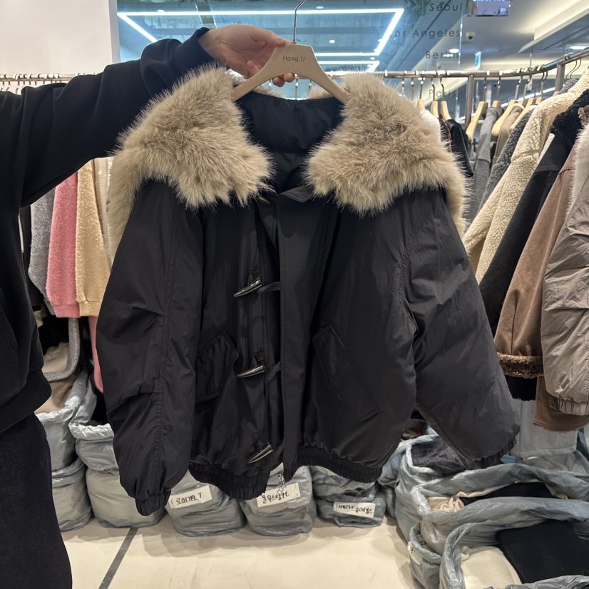 HONG.U東大門㊣代購女士新款熱賣推薦25秋冬人氣短款羽絨服HONG.U短款羽絨服圖色2