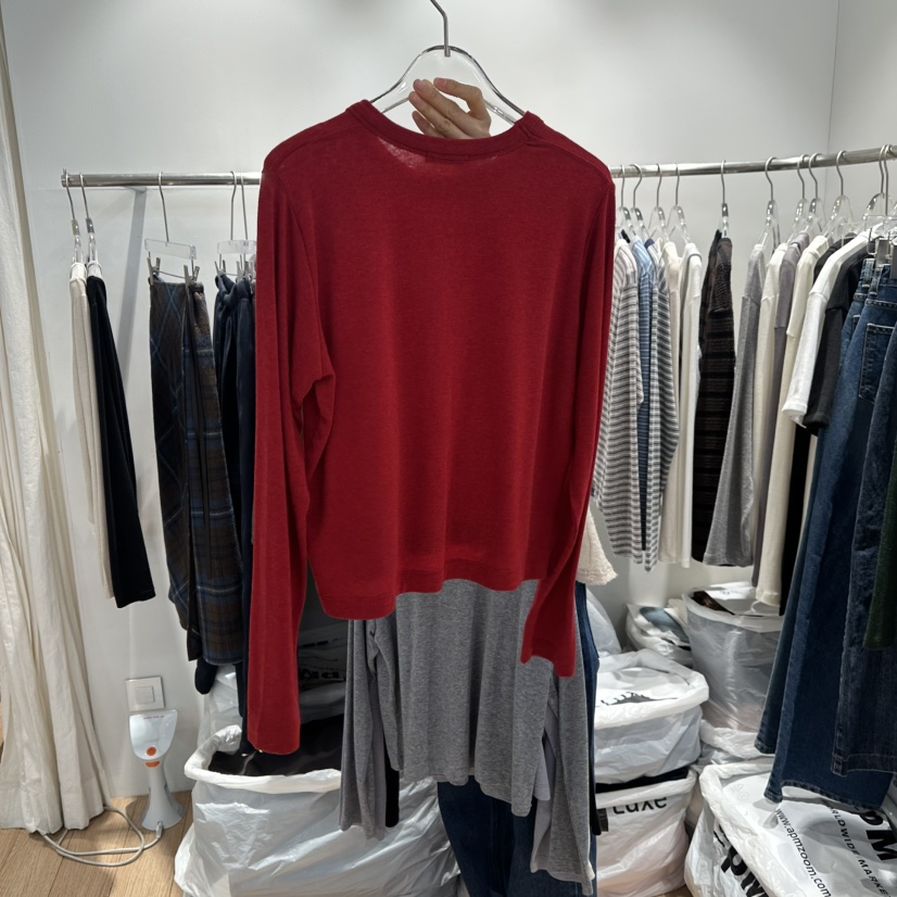 STORIES韓國代購㊣女士新款時尚休閑熱賣25秋冬長袖T恤羊毛STORIES長袖T恤