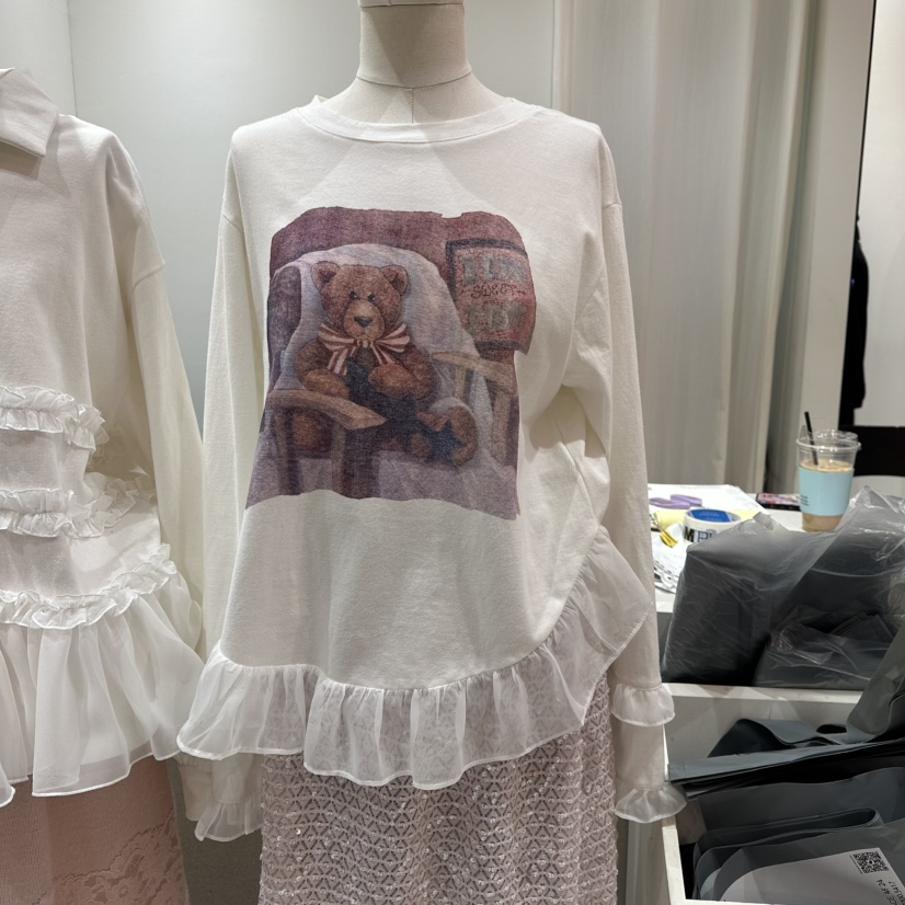 MINI UNNI東大門㊣代購女裝新款時尚休閑人氣職業熱賣長袖T恤MINI UNNI長袖T恤圖色1