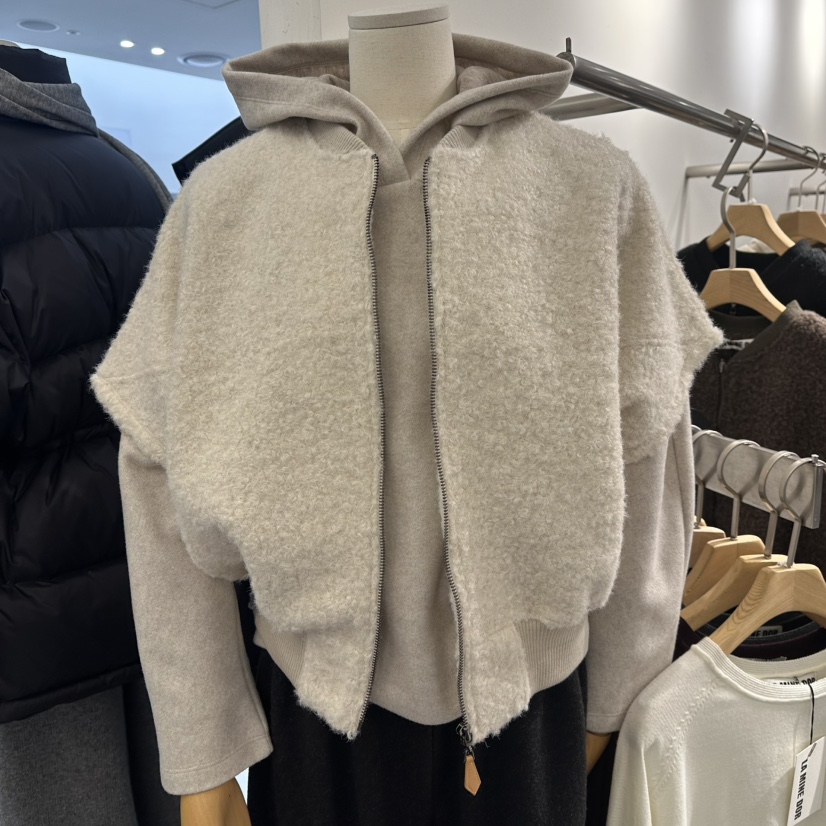 LAMINEDOR韓國直郵㊣女裝新品人氣熱賣時尚25秋冬推薦馬甲羅紋LA MINE DOR馬甲圖色1