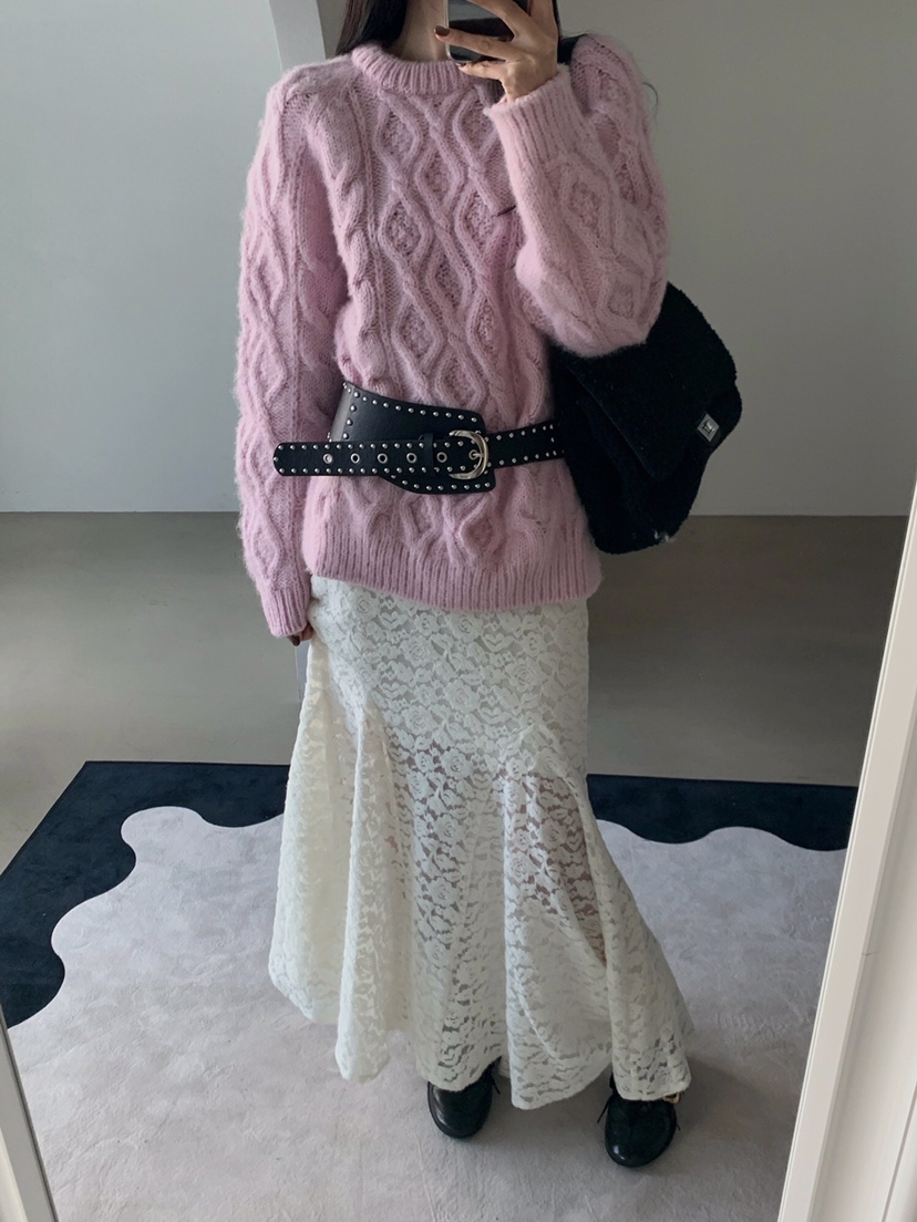 VERANDA韓國直郵㊣女士新款25秋冬職業休閑真品推薦時尚針織衫VERANDA針織衫