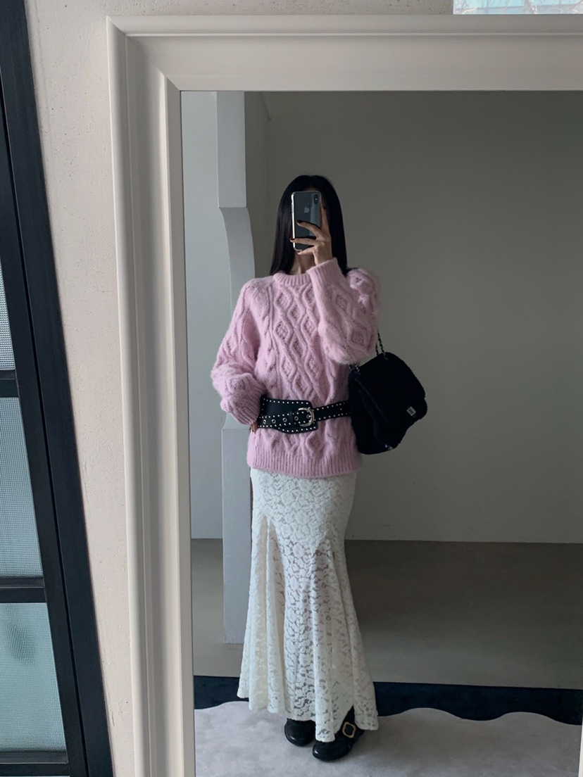 VERANDA韓國直郵㊣女士新款25秋冬職業休閑真品推薦時尚針織衫VERANDA針織衫